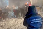 Поисково-спасательные работы на месте схода лавины на горнолыжный комплекс «Гора Отдельная» в Норильске, 9 января 2021 года