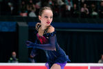 Анастасия Зинина выступает в произвольной программе на чемпионате России — 2022