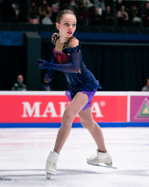 Анастасия Зинина выступает в&nbsp;произвольной программе на&nbsp;чемпионате России &mdash; 2022