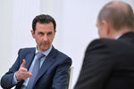 Президент Сирии Башар Асад во время встречи в Кремле