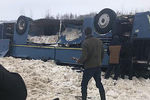 Последствия ДТП с участие автобуса с детьми в Калужской области, 3 февраля 2019 года