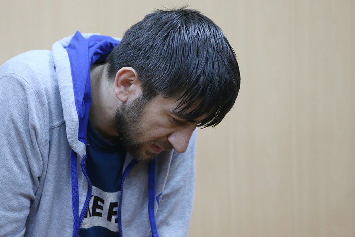 Дэни Мирзоев, сбивший насмерть мотоциклиста на&nbsp;Кутузовском проспекте, во время рассмотрения ходатайства следствия об аресте в&nbsp;Тверском суде
