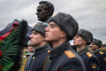 Памятник Михаилу Калашникову, открытие которого состоялось на военном мемориальном кладбище в Мытищах в Московской области
