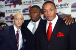 Рэперы Eminem, 50 Cent и Dr. Dre, 2004 год