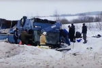 Последствия ДТП с участие автобуса с детьми в Калужской области, 3 февраля 2019 года