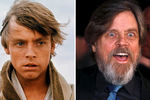 Марк Хэмилл в&nbsp;1977 и 2017&nbsp;годах (Люк Скайуокер)