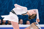 Ксения Синицына выступает в произвольной программе на чемпионате России — 2022