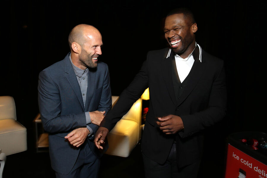 Актер Джейсон Стэтхэм и рэпер 50&nbsp;Cent (Кертис Джексон), 2015&nbsp;год
