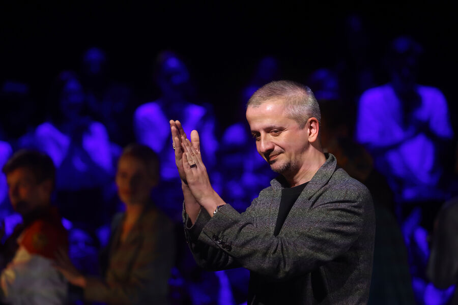 Режиссер Константин Богомолов во время показа спектакля &laquo;Гамлет in Moscow&raquo; в&nbsp;театре на&nbsp;Бронной, 20&nbsp;июня 2022&nbsp;года