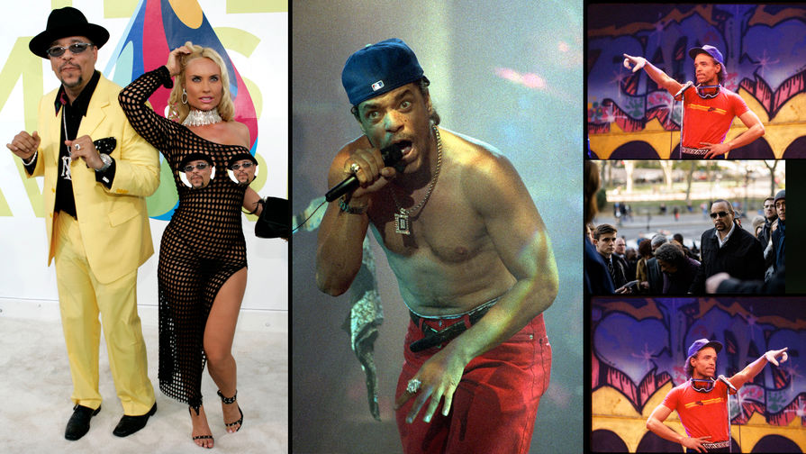 Ice-T в&nbsp;2005, 1992, 1984 и 2016 гг, коллаж