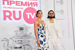 Рэпер Мот (Матвей Мельников) с супругой Марией на XIII Русской Музыкальной Премии телеканала RU.TV во Дворце гимнастики Ирины Винер-Усмановой в Москве, 22 мая 2024 года