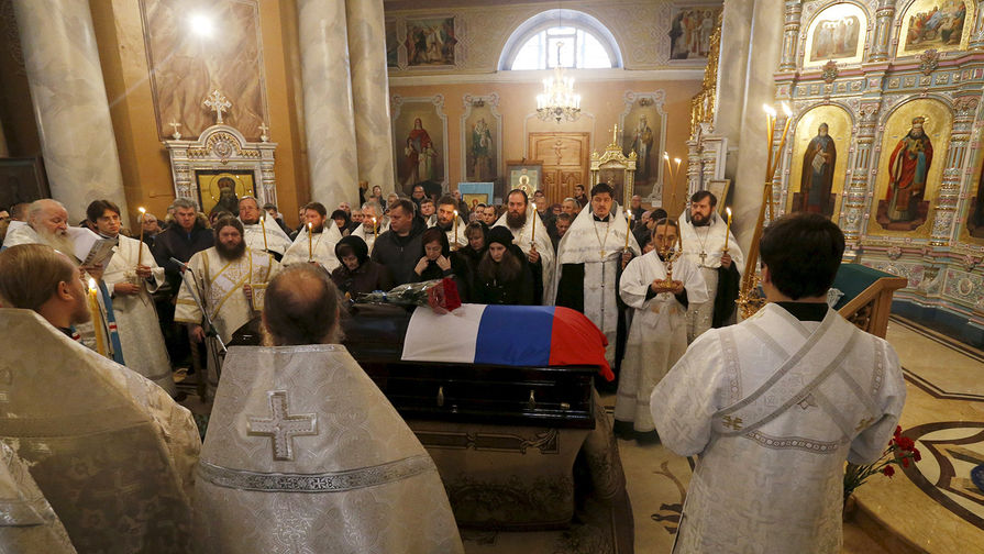 Во время церемонии отпевания в&nbsp;Христорождественском кафедральном соборе Липецка
