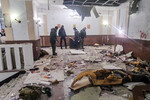 Обстановка на месте взрыва в жилом комплексе «Алые паруса», где произошел взрыв неустановленного устройства, 3 февраля 2025 года
