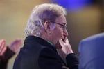 Кинорежиссер Стивен Спилберг во время церемонии к 70-летию освобождения Освенцима в Польше