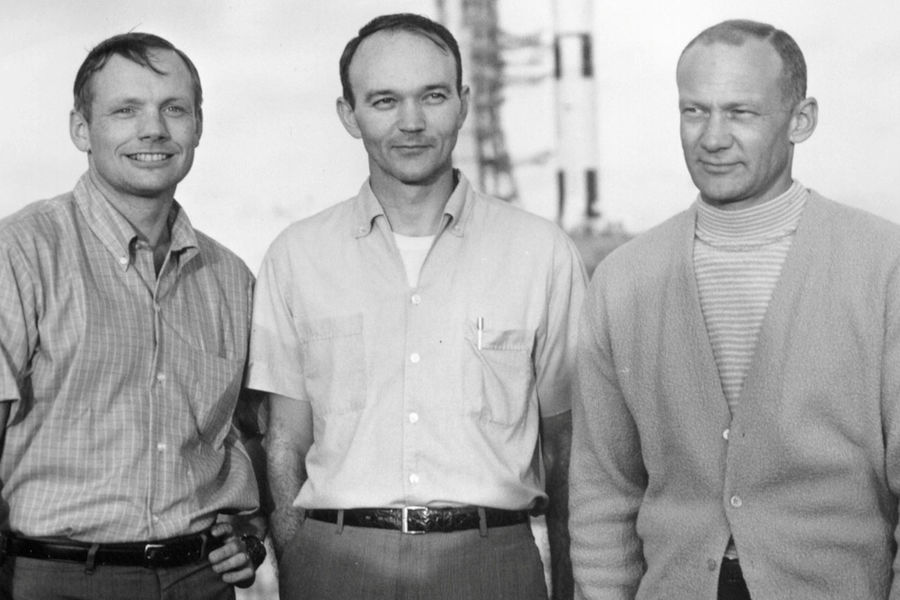 Нил Армстронг, Майкл Коллинз и Базз Олдрин, 1969&nbsp;год 