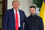 Президент США Дональд Трамп и президент Украины Владимир Зеленский во время встречи, 18 августа 2025 года
