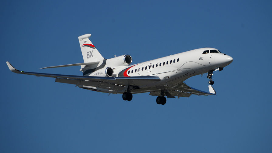 Самолет Falcon 8X на Международном авиасалоне «Ле-Бурже – 2017» во Франции