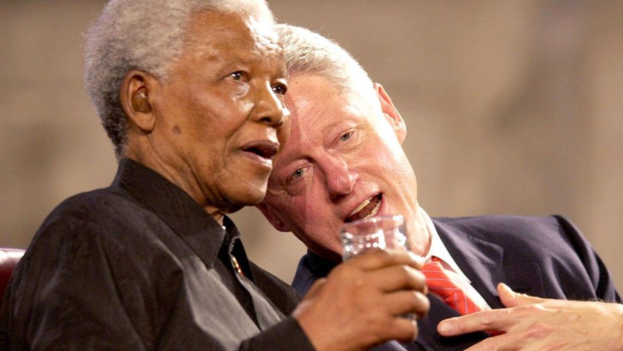 Нельсон Мандела и Билл Клинтон, 2003 год