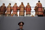 Акция в защиту РПЦ у храма Христа Спасителя.