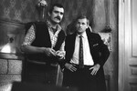 <b>Никита Михалков и Станислав Любшин (Ильин) на съемках фильма «Пять вечеров» (1978)</b>
<br><br>
Во время работы над фильмом «Несколько дней из жизни И. И. Обломова» предполагался простой, и Никита Михалков позвонил драматургу Александру Володину с предложением экранизировать его пьесу «Пять вечеров». Володин отмахнулся от этой идеи, но согласился приехать отдохнуть в Пущине, где на тот момент работала киногруппа Михалкова. Там после душевной беседы автор дал добро на съемки картины. На роль Александра Петровича Ильина режиссер пригласил Станислава Любшина. Актер уже был знаком с пьесой: в юности на сцене театра «Современник» он играл Славку, племянника героини.