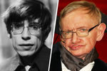 Стивен Хокинг в 1960-х и в 2010-х (коллаж)