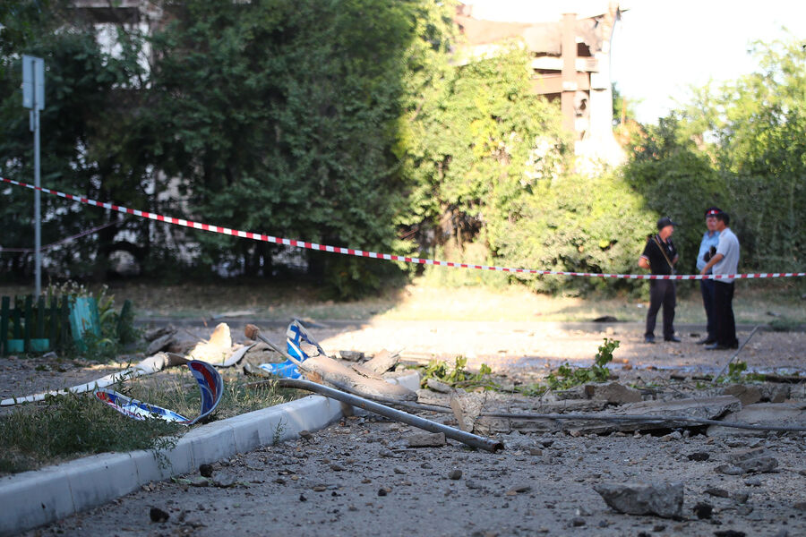 На&nbsp;месте взрыва на&nbsp;канализационно-насосной станции в&nbsp;Красноармейском районе Волгограда, 6&nbsp;июля 2024&nbsp;года
