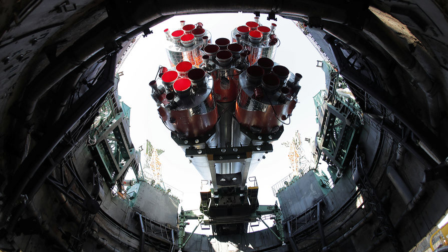 Ракета-носитель «Союз-ФГ» с пилотируемым кораблем «Союз МС-15» на стартовом комплексе «Гагаринский старт» космодрома Байконур, 22 сентября 2019 года