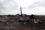 Место падения военно-транспортного самолета ИЛ-76 ВВС Украины, сбитого ополченцами Луганска