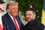 Президент США Дональд Трамп и президент Украины Владимир Зеленский во время встречи, 18 августа 2025 года
