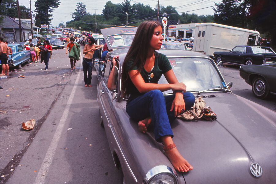 Пробки на&nbsp;подъезде к&nbsp;музыкальному фестивалю Woodstock, 1969&nbsp;год