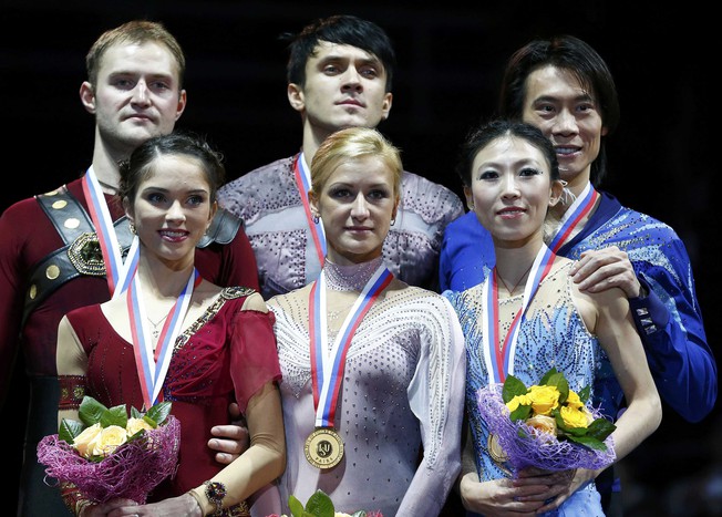 В&nbsp;парном катании на&nbsp;пьедестале оказались две российские пары. Траньков и Волосожар выиграли золото, Ларионов и Базарова&nbsp;- серебро. Бронза досталась китайцам Пан Цин и Тон Цзян