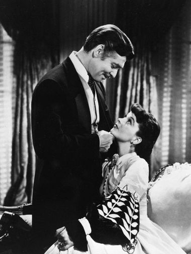 Вивьен Ли и Кларк Гейбл в сцене из фильма «Унесенные ветром» (1939)