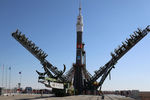 Ракета-носитель «Союз-ФГ» с пилотируемым кораблем «Союз МС-15» на стартовом комплексе «Гагаринский старт» космодрома Байконур, 22 сентября 2019 года