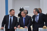Президент, генеральный директор компании En+ Group Олег Дерипаска, глава АФК «Система» Владимир Евтушенков и член Совета Федерации РФ от Дагестана Сулейман Керимов (слева направо) на встрече с президентом Владимиром Путиным в Кремле