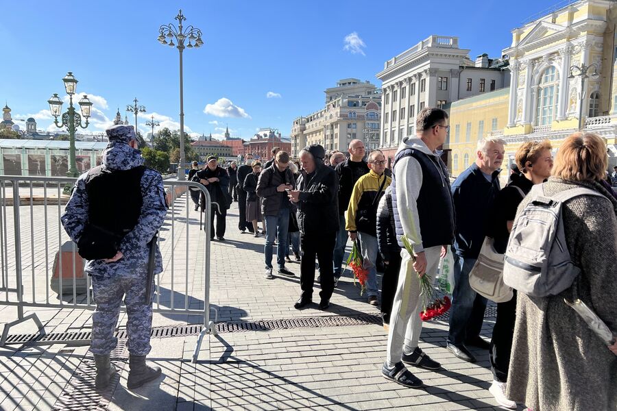 Во время церемонии прощания с&nbsp;первым президентом СССР Михаилом Горбачевым в&nbsp;Москве, 3&nbsp;сентября 2022&nbsp;года