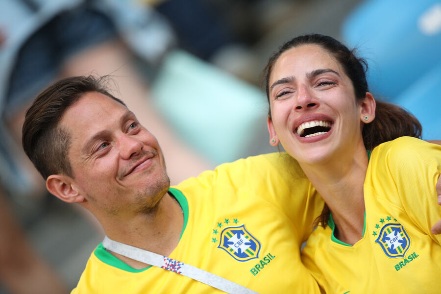 Болельщики сборной Бразилии после матча 1/8 финала чемпионата мира по&nbsp;футболу между&nbsp;сборными Бразилии и Мексики, Самара, 2&nbsp;июля 2018&nbsp;года