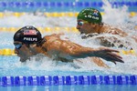 Незадолго до финиша Фелпс имел уверенный отрыв