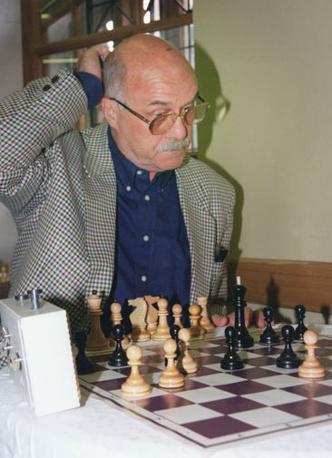 Станислав Говорухин на&nbsp;шахматном турнире памяти выдающегося советского гроссмейстера Михаила Ботвинника, 1998&nbsp;год 