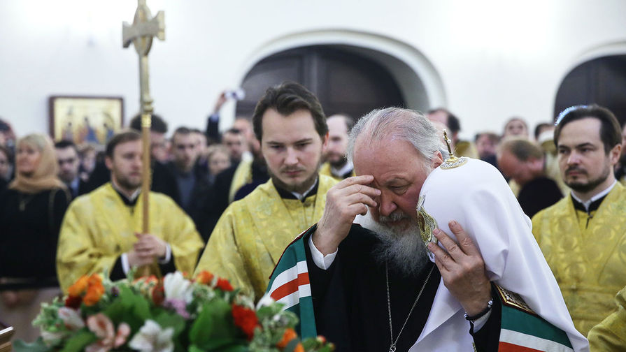 Патриарх Московский и Всея Руси Кирилл на церемонии освящения храма святого благоверного князя Александра Невского при МГИМО МИД России