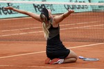Мария Шарапова сразу после финального промаха Сары Эррани