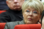 Актриса театра и кино, телеведущая, телепродюсер Юлия Меньшова на церемонии прощания с режиссером Вадимом Абдрашитовым, 16 февраля 2023 года