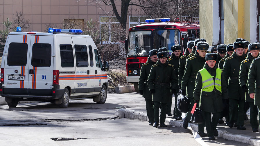 Ситуация на&nbsp;месте взрыва на&nbsp;территории Военно-космической академии им. А.Ф. Можайского в&nbsp;Санкт-Петербурге, 2 апреля 2019 года