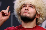 Хабиб Нурмагомедов на церемонии взвешивания, Лас-Вегас, 6 октября 2018 года