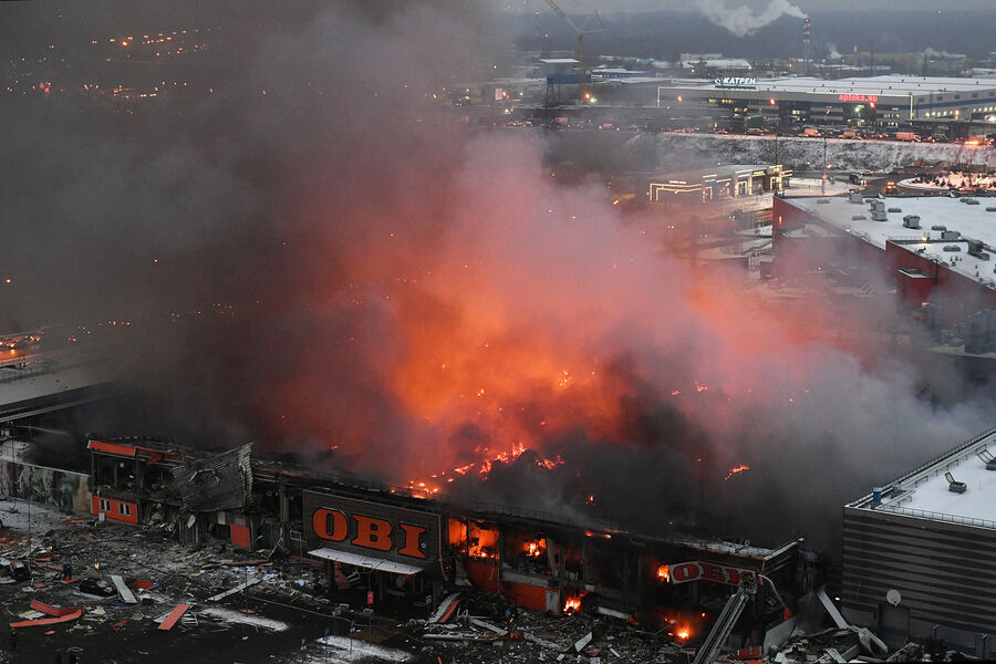 Пожар в&nbsp;магазине OBI в&nbsp;торговом центре &laquo;МЕГА Химки&raquo;, 9&nbsp;декабря 2022&nbsp;года 