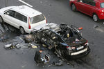 На месте взрыва автомобиля в центре Киева, 8 сентября 2017 года