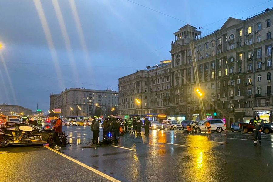 На&nbsp;месте ДТП на&nbsp;Кутузовском проспекте, 20&nbsp;ноября 2021&nbsp;года
