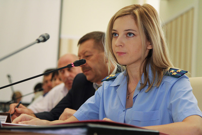 Наталья Поклонская на заседании совета министров Крыма в Симферополе