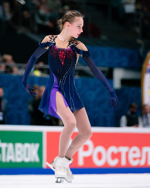 Анастасия Зинина выступает в&nbsp;произвольной программе на&nbsp;чемпионате России &mdash; 2022