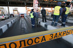 Во время акции протеста против установления платы за проезд по Западному скоростному диаметру