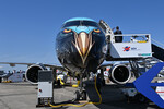 Самолет Embraer 195-E2 на 55-м Международном Парижском авиасалоне в Ле Бурже
